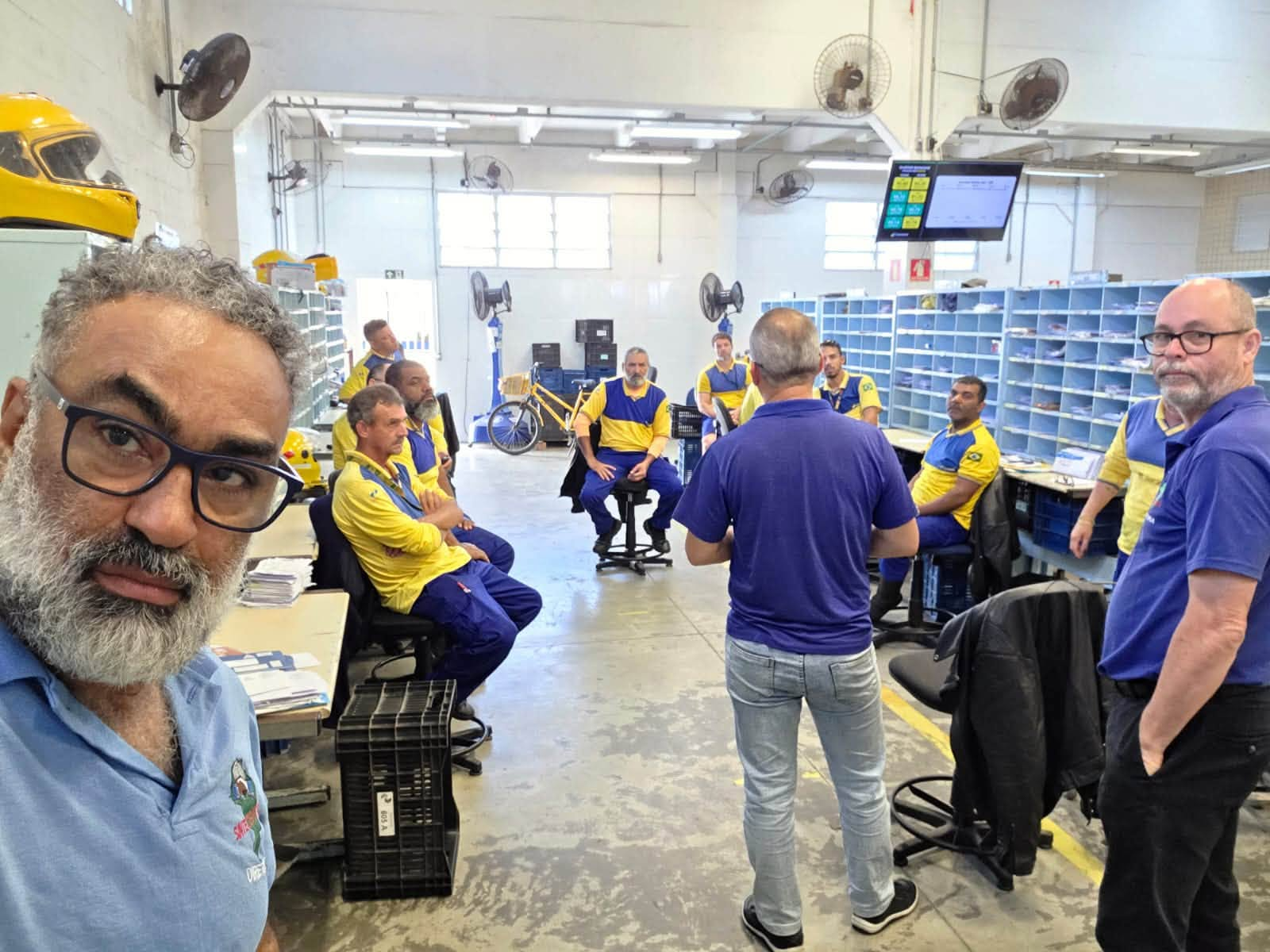 Reunião da diretoria do SINTECT-Santos com os trabalhadores do CDD Vicente de Carvalho