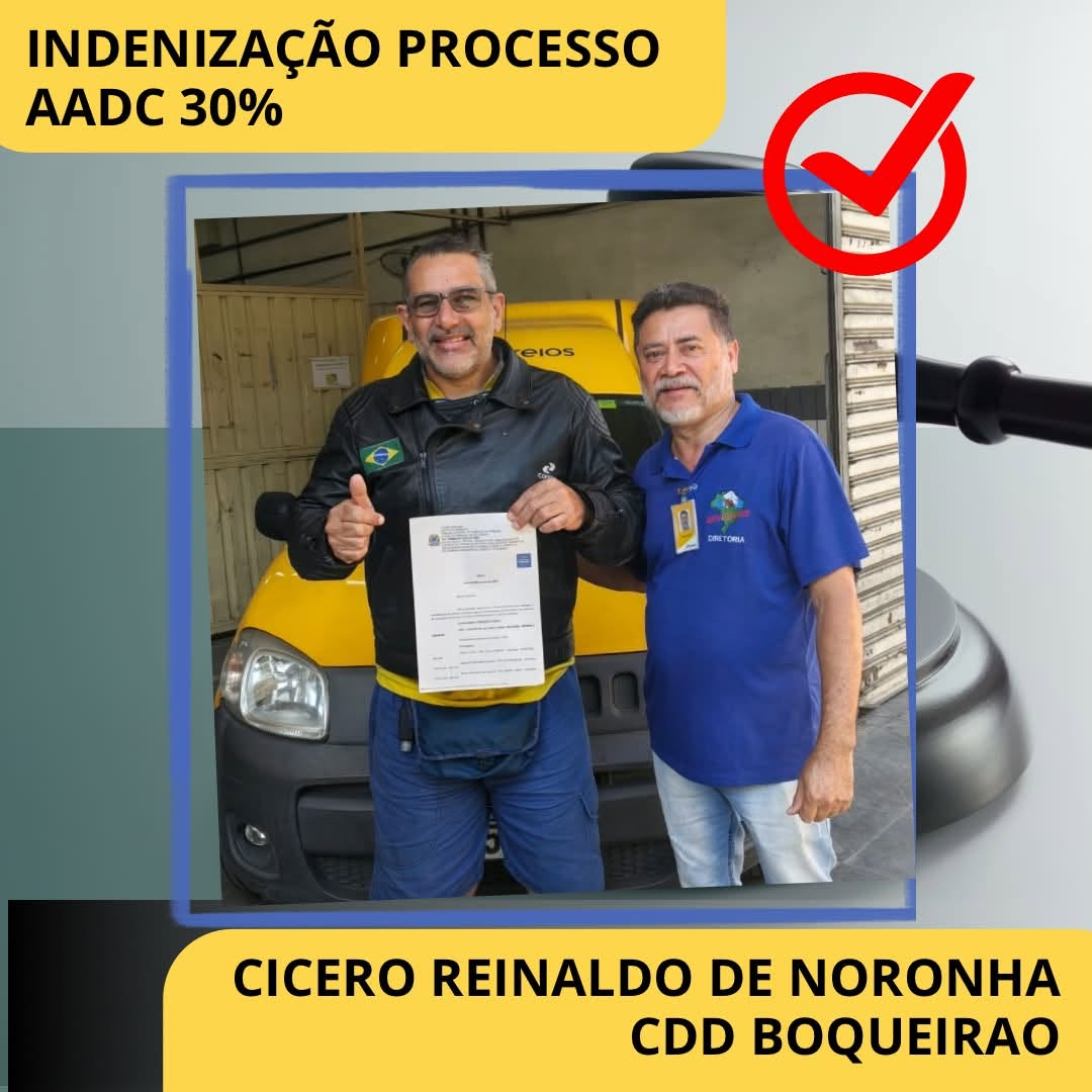 Arte de divulgação da expedição do precatório referente ao processo do AADC do companheiro Cicero Reinaldo de Noronha, do CDD Boqueirão