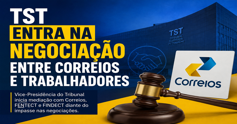 Plenário do Tribunal Superior do Trabalho durante a mediação pré-processual entre Correios e entidades sindicais