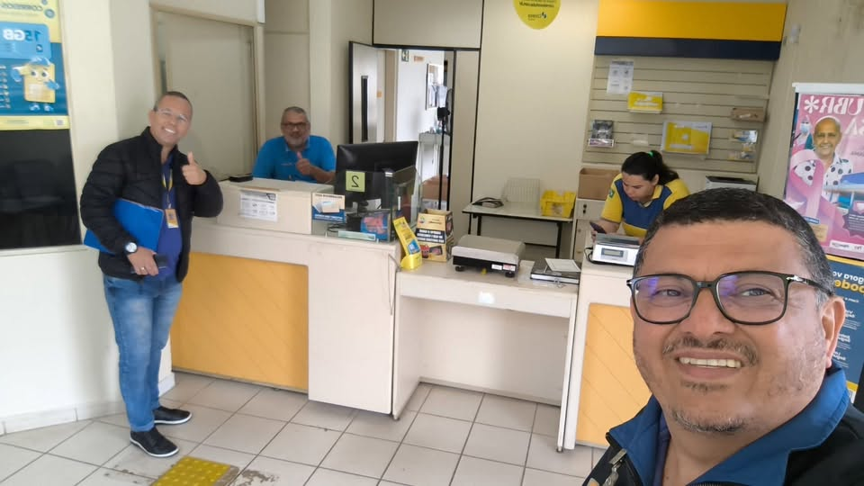 Reunião da diretoria do SINTECT-Santos com trabalhadores de uma unidade do Vale do Ribeira